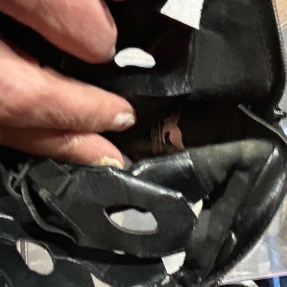 Black Suede Cutout Heeled Boots - Picture 4 of 5